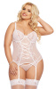 Корсет и стринги SoftLine Collection Brenda, белый, XXL