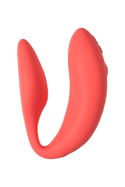 Вибратор для пар WE-VIBE Chorus коралловый,силикон,7,8 см.