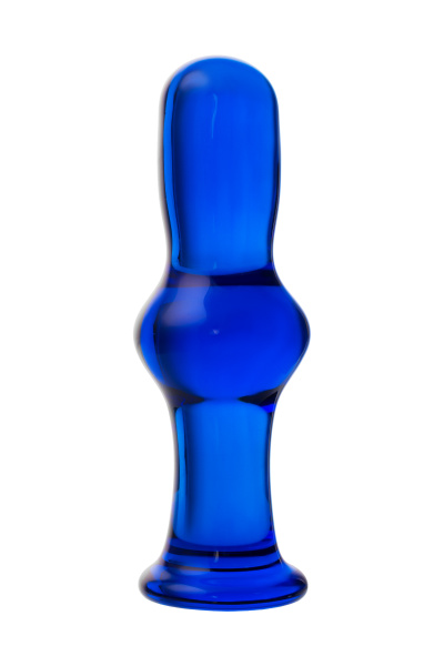 Анальная втулка Sexus Glass, стекло, синяя, 13,5 см, Ø 4,5 см